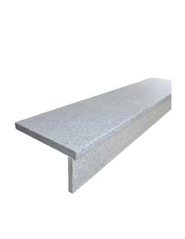 Margelle d'Escalier en Granit gris clair 150/35/3 CM dessus flammé