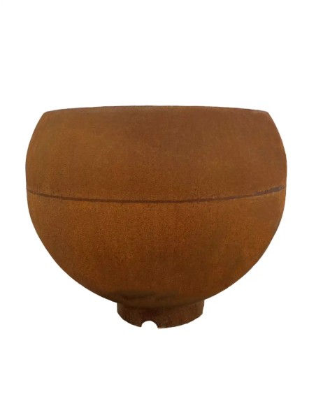 Bac à fleurs en acier corten Œuf : dimension 80 x 80 x 60 cm