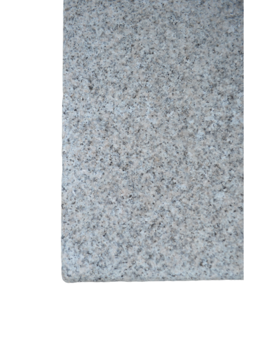 Marche-bloc en granit gris clair 100x35x15 cm scié flammé 6 faces et c
