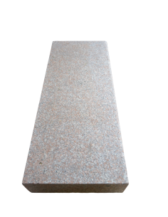 Marche-bloc en granit rose 100x40x14 cm scié flammé 2