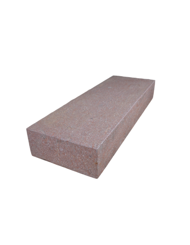 Marche-bloc en granit porphyre flammé, angles chanfreinés 100x35x15 cm