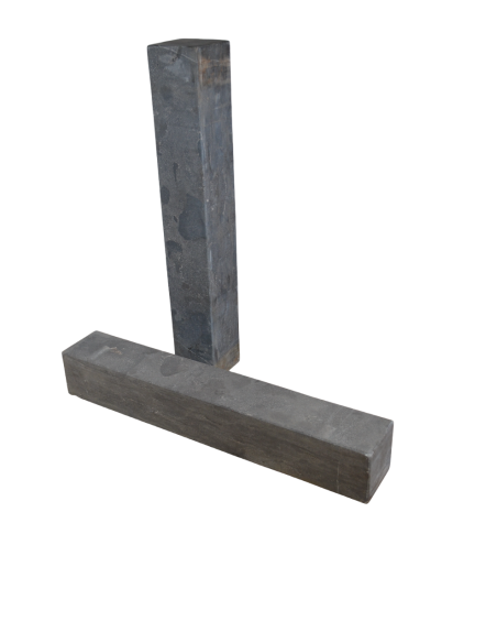 Palissade en Pierre Bleue, Faces Adoucies, 75x12x12 cm Chanfreins 4 mm