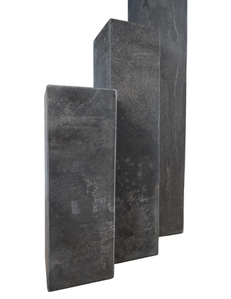 Palissade en Pierre Bleue, Faces Adoucies, 75x12x12 cm Chanfreins 4 mm