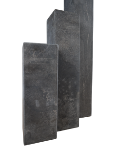 Palissade en Pierre Bleue, Faces Adoucies, 50x12x12 cm Chanfreins 4 mm 2